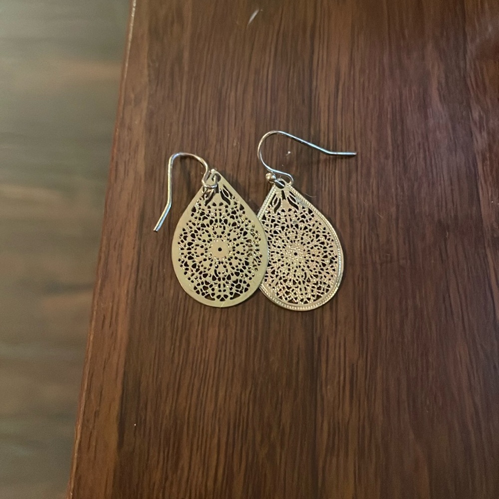 Handmade gold authentic boho earrings